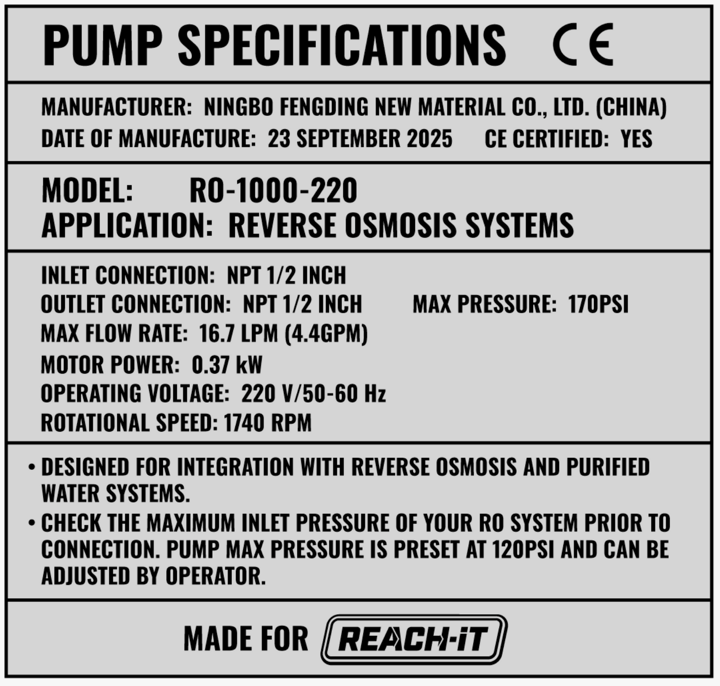 ✅ REACH-iT PUMP