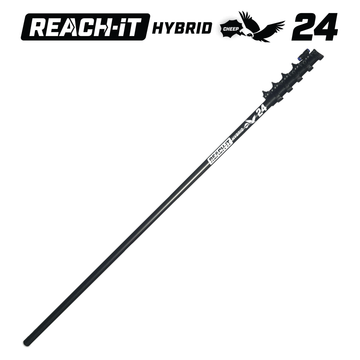 REACH-iT CHEEP 24ft hybrid water-fed pole; carbon fiber blend for affordable 2-story window cleaning reach