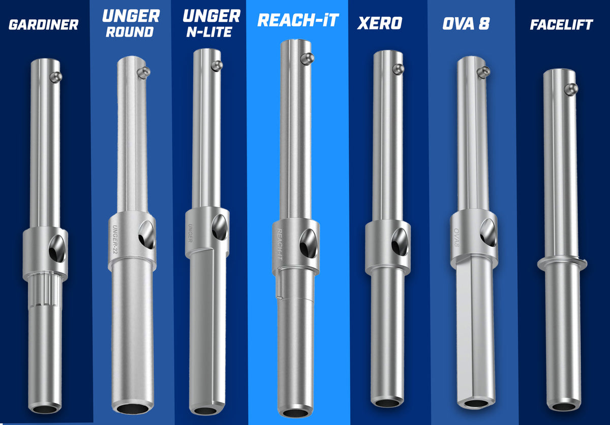 Pole adaptors for REACH-iT, Gardiner, Unger, XERO, OVA8 and Facelift poles