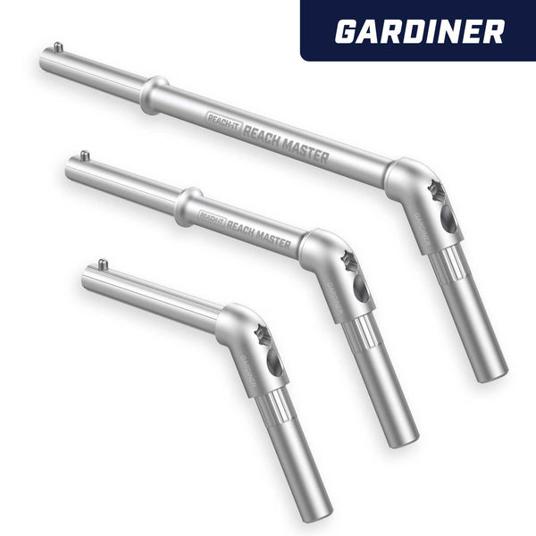 REACH-iT Gardiner Adaptor Full Set; 6", 12" & 18" adapters to mount REACH-iT brushes on Gardiner water fed window poles