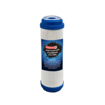 REACH-iT FLOW RED 10" Carbon Filter; replacement chlorine pre-filter for FLOW RED RO-DI window cleaning water systems