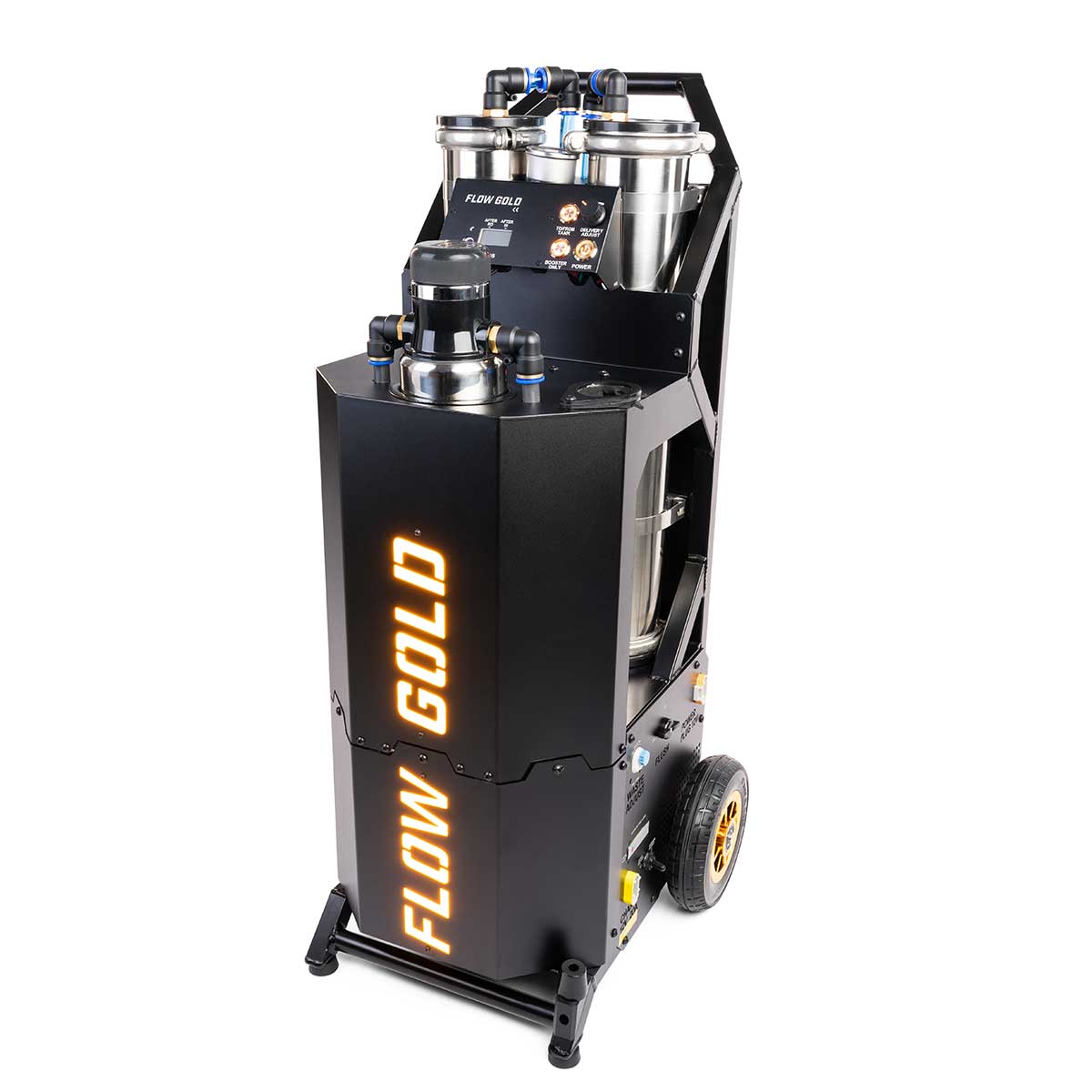 REACH-iT FLOW GOLD; 12V mobile RO-DI system delivering 1.25 GPM (5.3 LPM) pure water for professional window cleaning setups