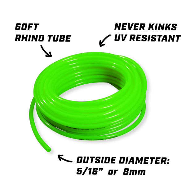 60ft RHINO-TUBE; high-visibility, kink-resistant medium flow tube for professional water fed window cleaning pole systems