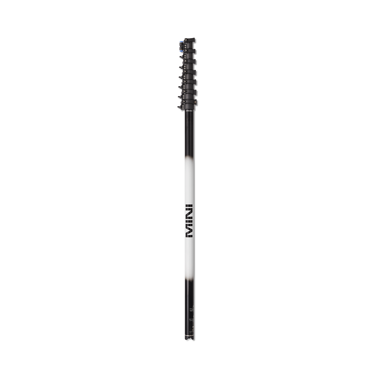 Pértiga de fibra de carbono REACH-iT MINI 2; pértiga de agua compacta con mango SHOCKSTOP para limpieza profesional de ventanas con seguridad
