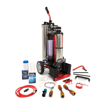 REACH-iT FLOW RED+; RO-DI bundle with FREE 24ft Hybrid Pole, 75ft Tube, and Radial Lite Brush for USA window cleaning