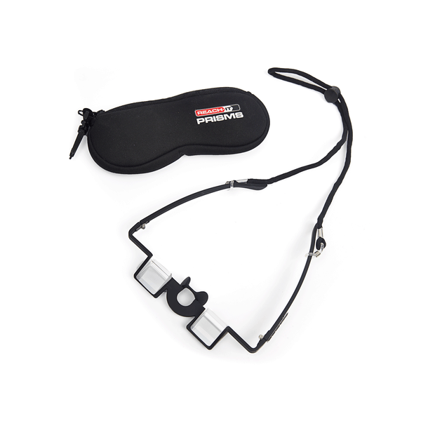 REACH-iT PRISMS Window Cleaning Glasses; ergonomic prism eyewear to prevent neck strain during high-level water fed cleaning