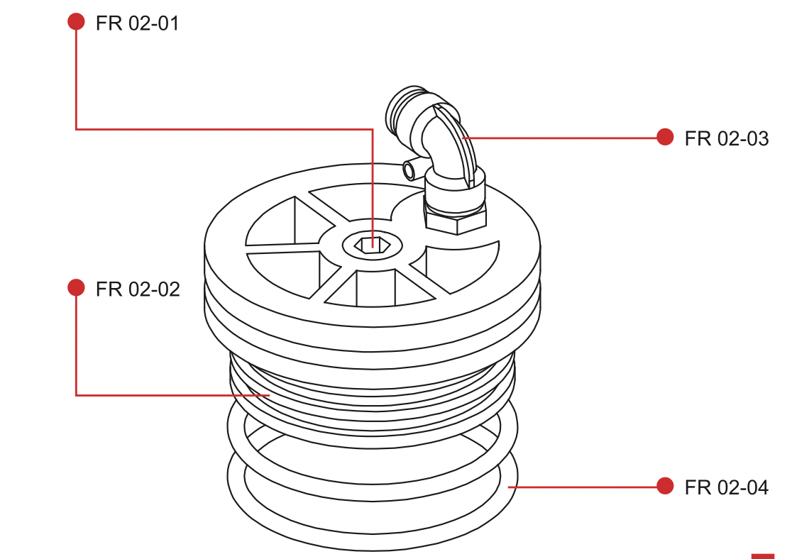 FR02 FLOW RED RO CAP KIT