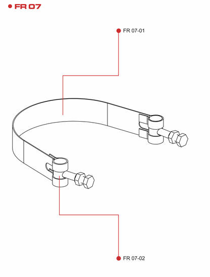 FR07 FLOW RED RO HOUSING STRAP SET