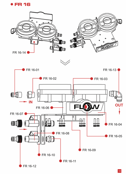 FR16 FLOW RED SEDIMENT-CARBON MOUNT SET