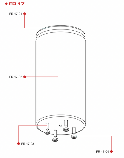 FR17 FLOW RED DI TANK HOUSING STAINLESS SLEEVE SET