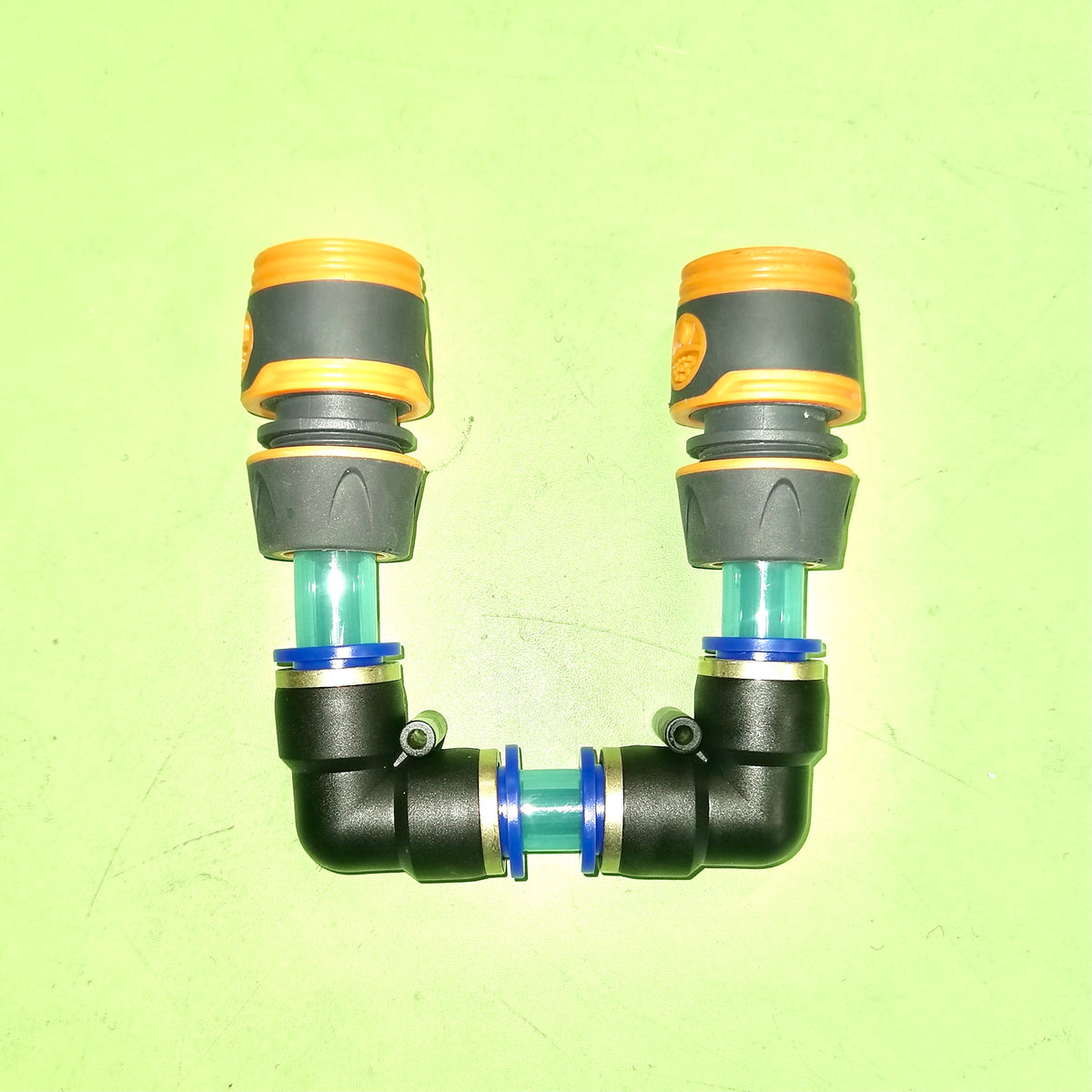 FLOW Blue Square Connector; RO-to-DI transfer bridge to ensure seamless water flow between filtration stages on FLOW systems